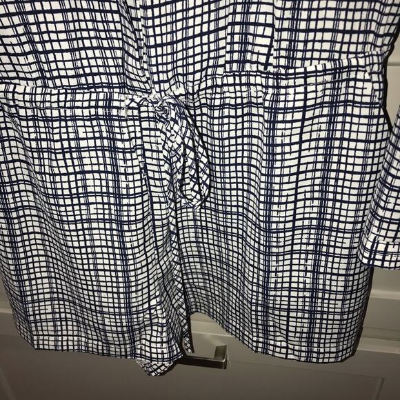 Lush Women's Blue and White Collared Romper Small - Picture 6 of 7